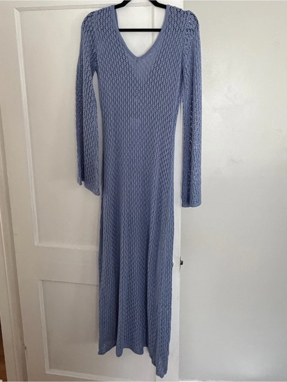 Fashion Nova Blue Amaya Crochet Maxi Dress - Picture 4 of 5